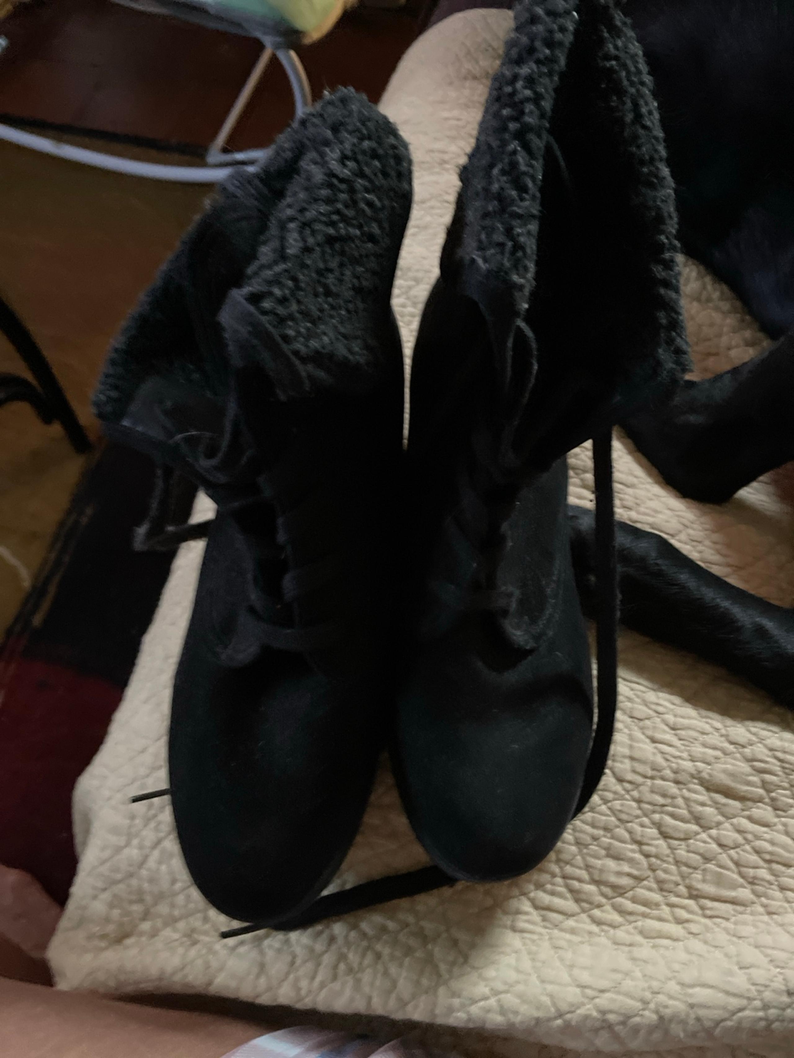 Attention Suede Black Ankle Boots