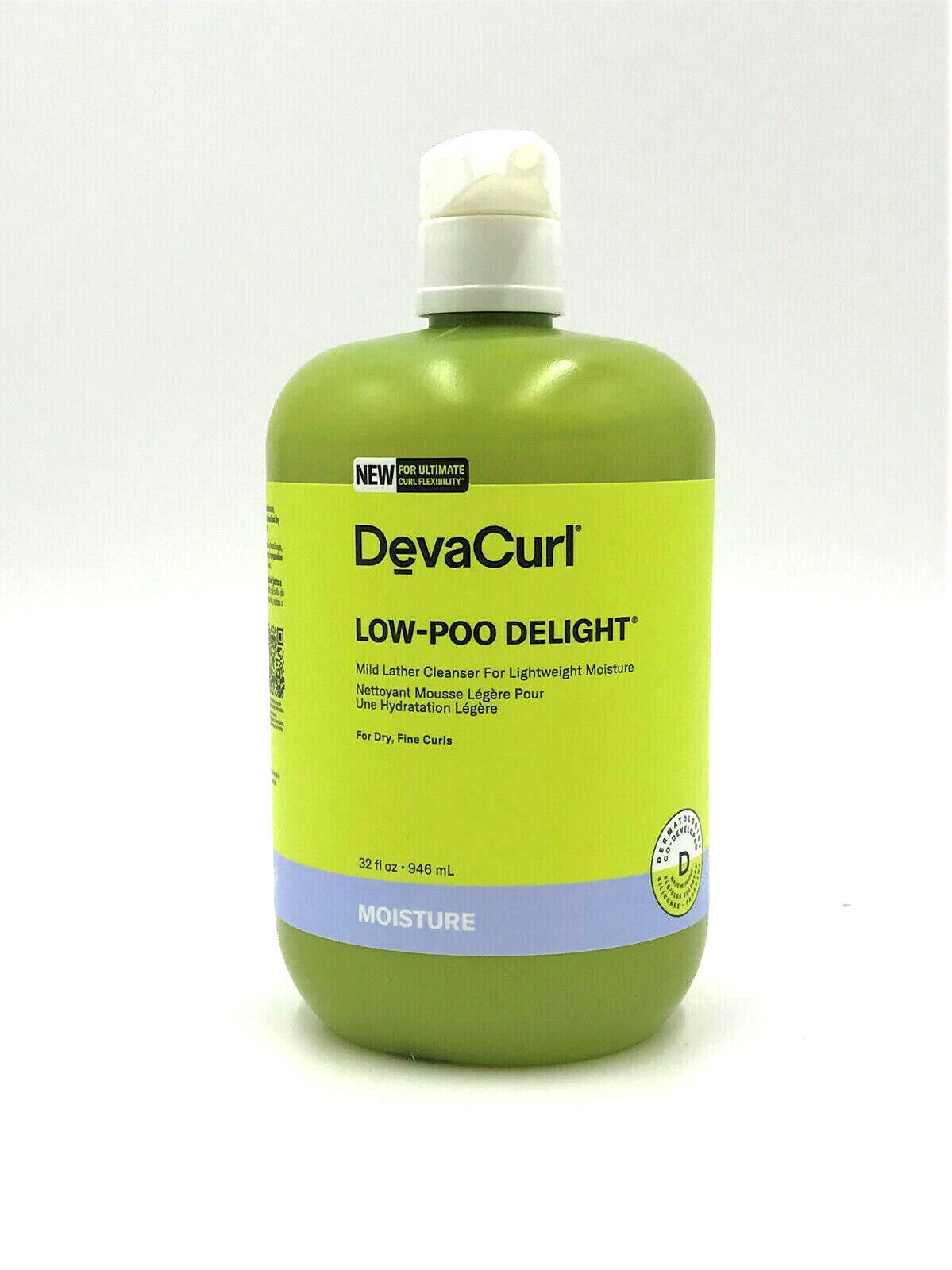 DevaCurl Low-Poo Delight Mild Lather Cleanser For Lightweight Moisture 32 oz