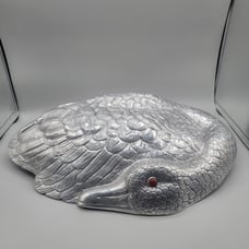 Arthur Court Metal Large Swan Centerpiece Serving Bowl/Fruit Bowl