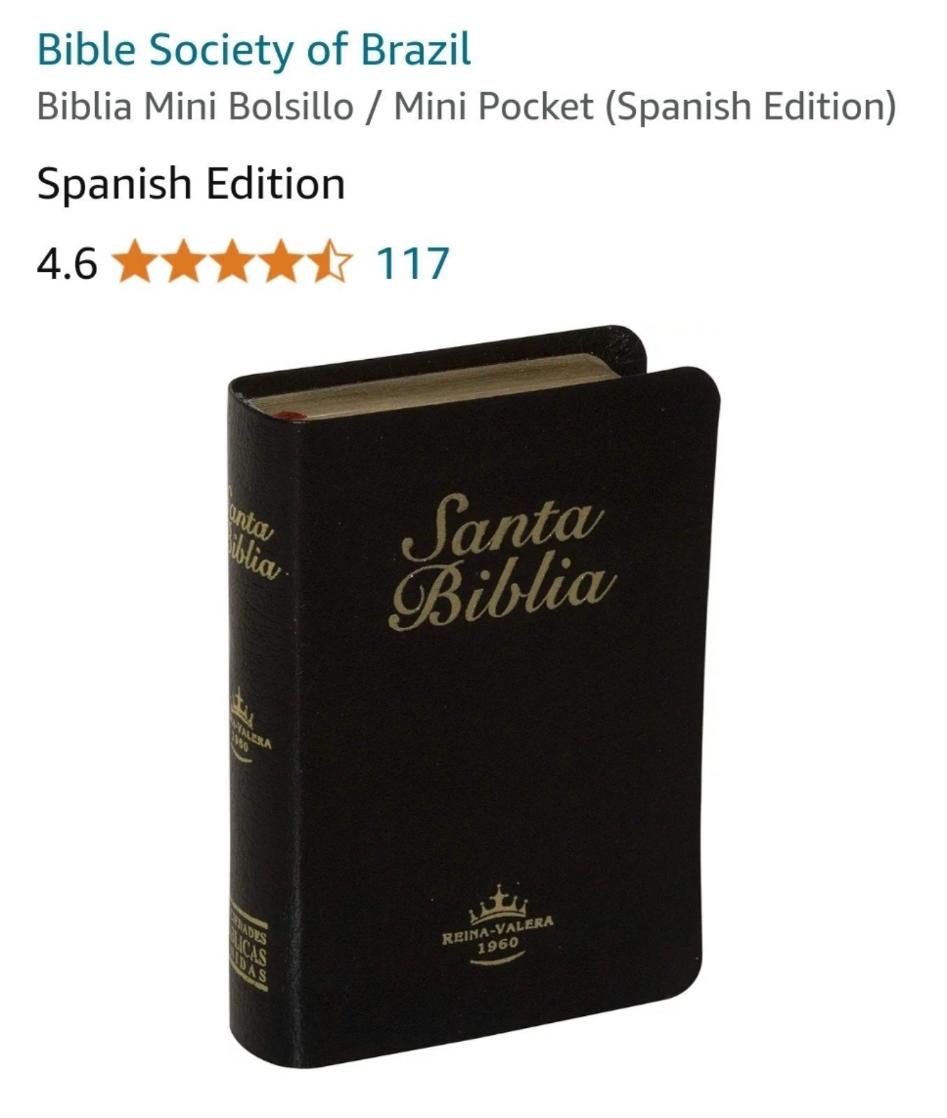 Biblia Mini Bolsillo Reina Valera 1960