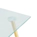 Modern Glass Dining Table - 51 Rectangular w/ Gold Legs
