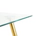Modern Glass Dining Table - 51 Rectangular w/ Gold Legs