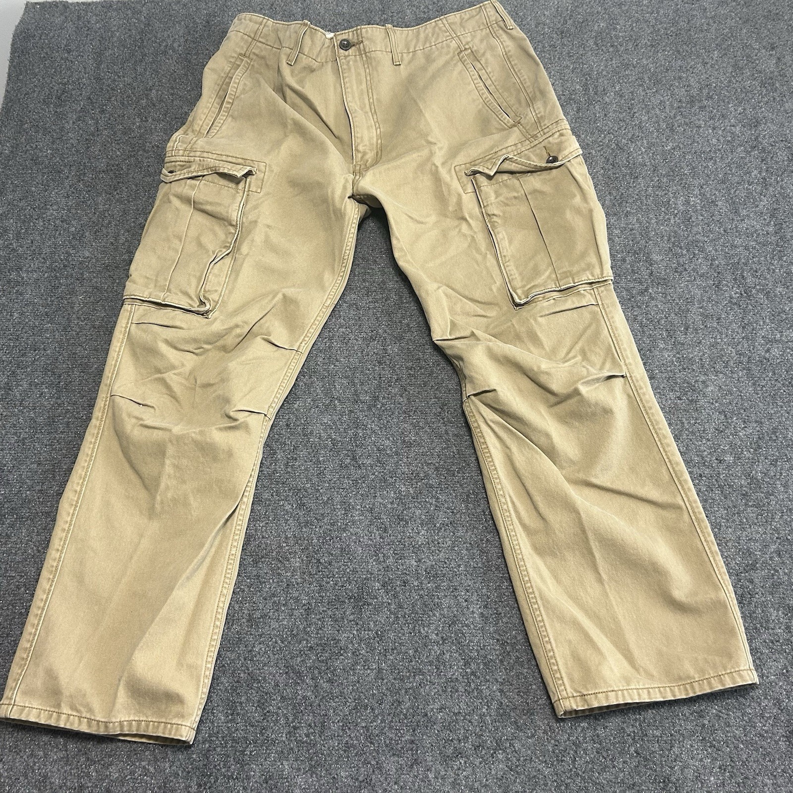 Levi's Cargo Military Utility Pant Size 34x30 Straight Leg Y2K Grunge Army beige