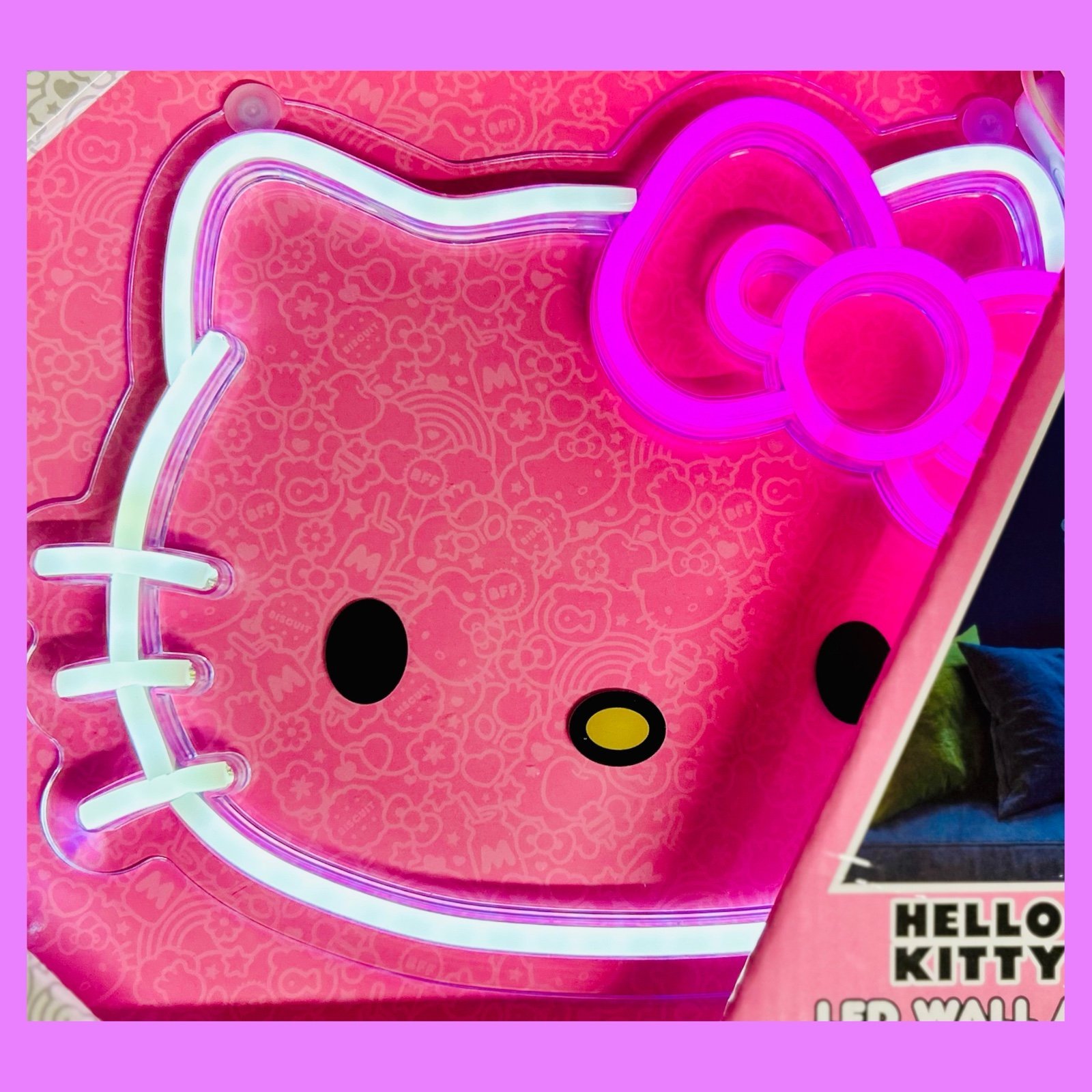 Cute Hello Kitty Face with Bow and All - LED Neon Light