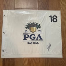 Hideki Matsuyama Signed 2023 Pga Championship Flag Oak Hill