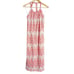 Trina Turk Serafina Crochet Halter Zigzag Multicolor Beach Coverup Midi Dress S