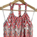 Trina Turk Serafina Crochet Halter Zigzag Multicolor Beach Coverup Midi Dress S