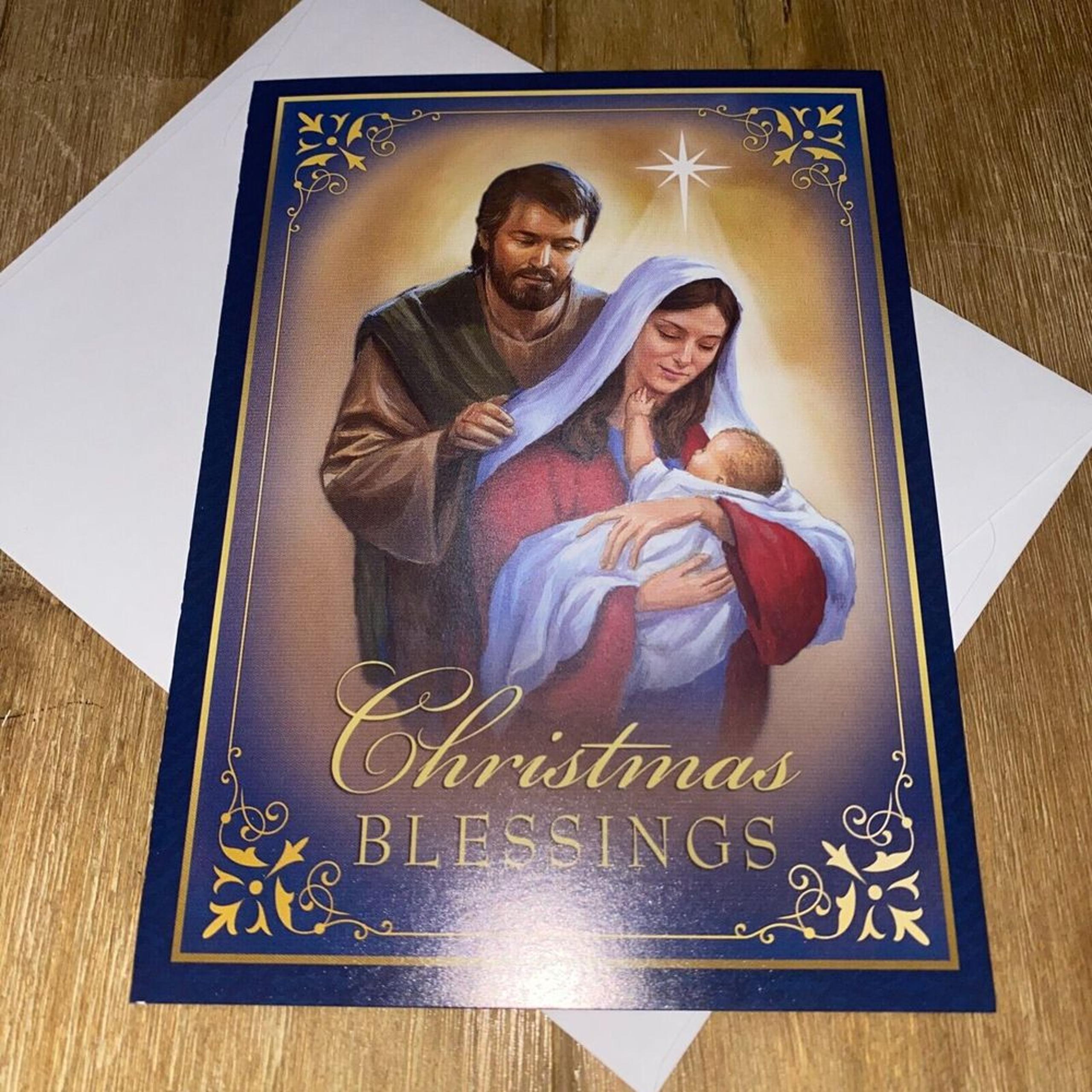 Merry Christmas Blessing Holiday Wishes Glory and Greeting Card with Envelope