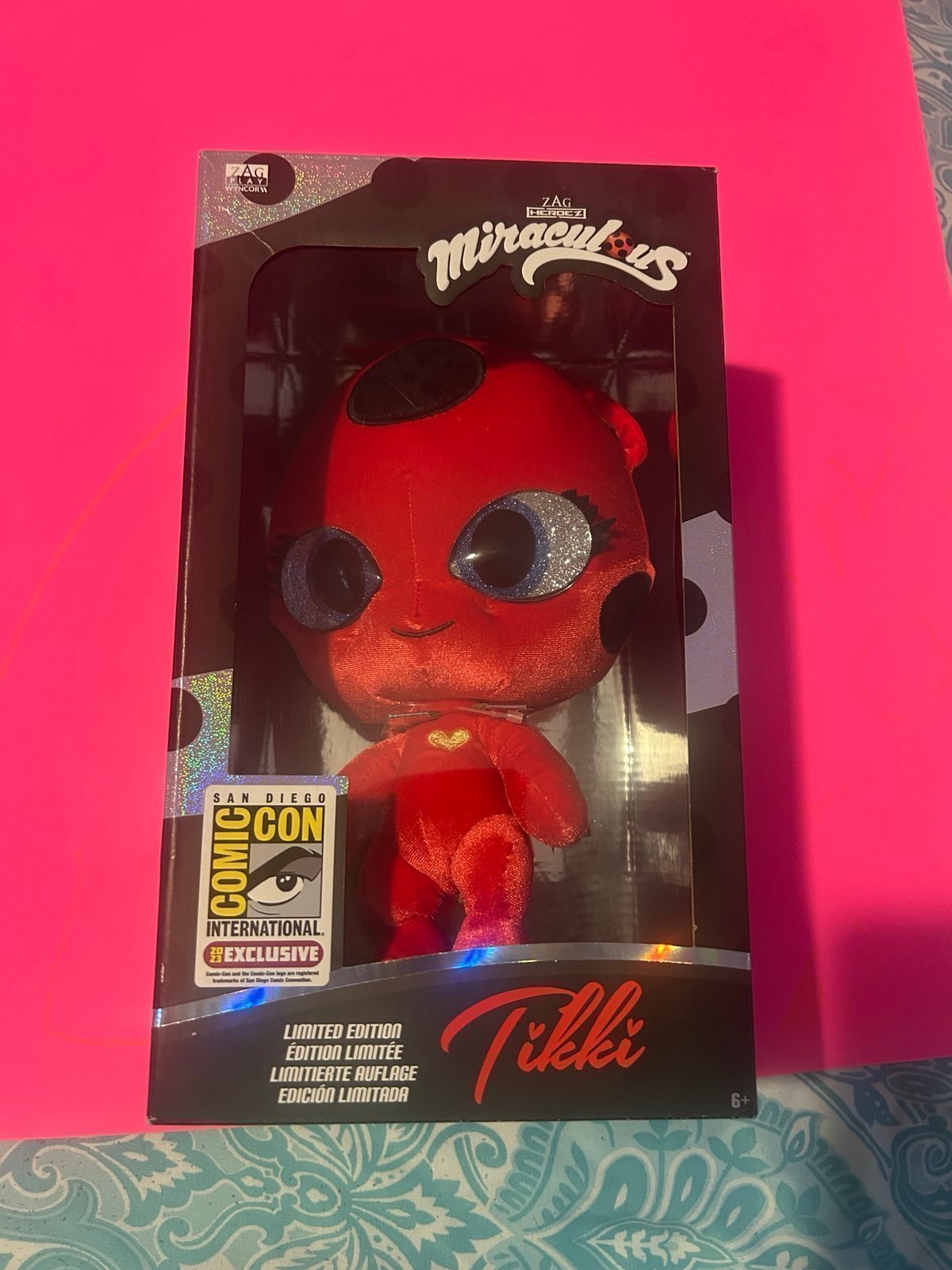 New Miraculous Lady Bug 10” Kwami Plush - Tikki San Diego Comic Con 2023