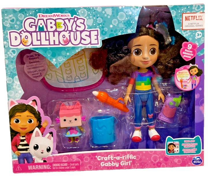 Gabby's Dollhouse Craft-a-Riffic Gabby Girl DreamWorks Netflix 9 piece set