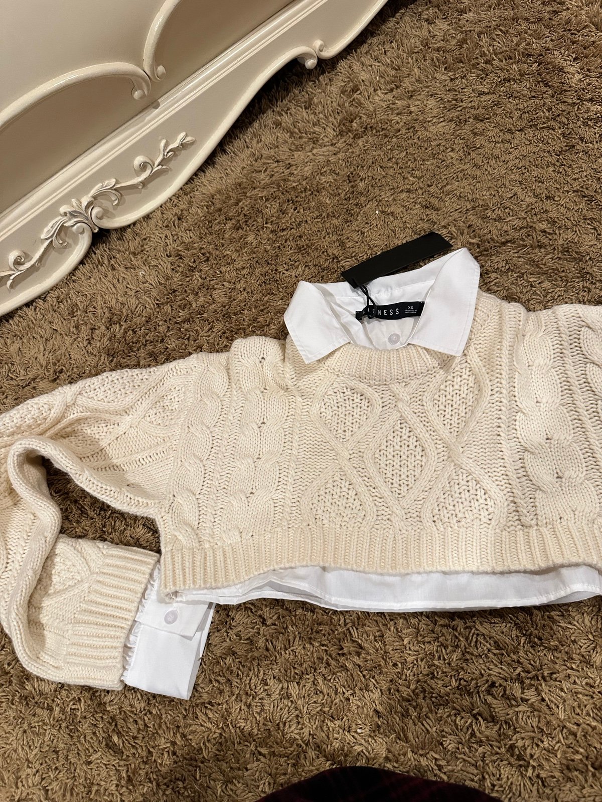 Lioness Sonny Knit Crop in cream