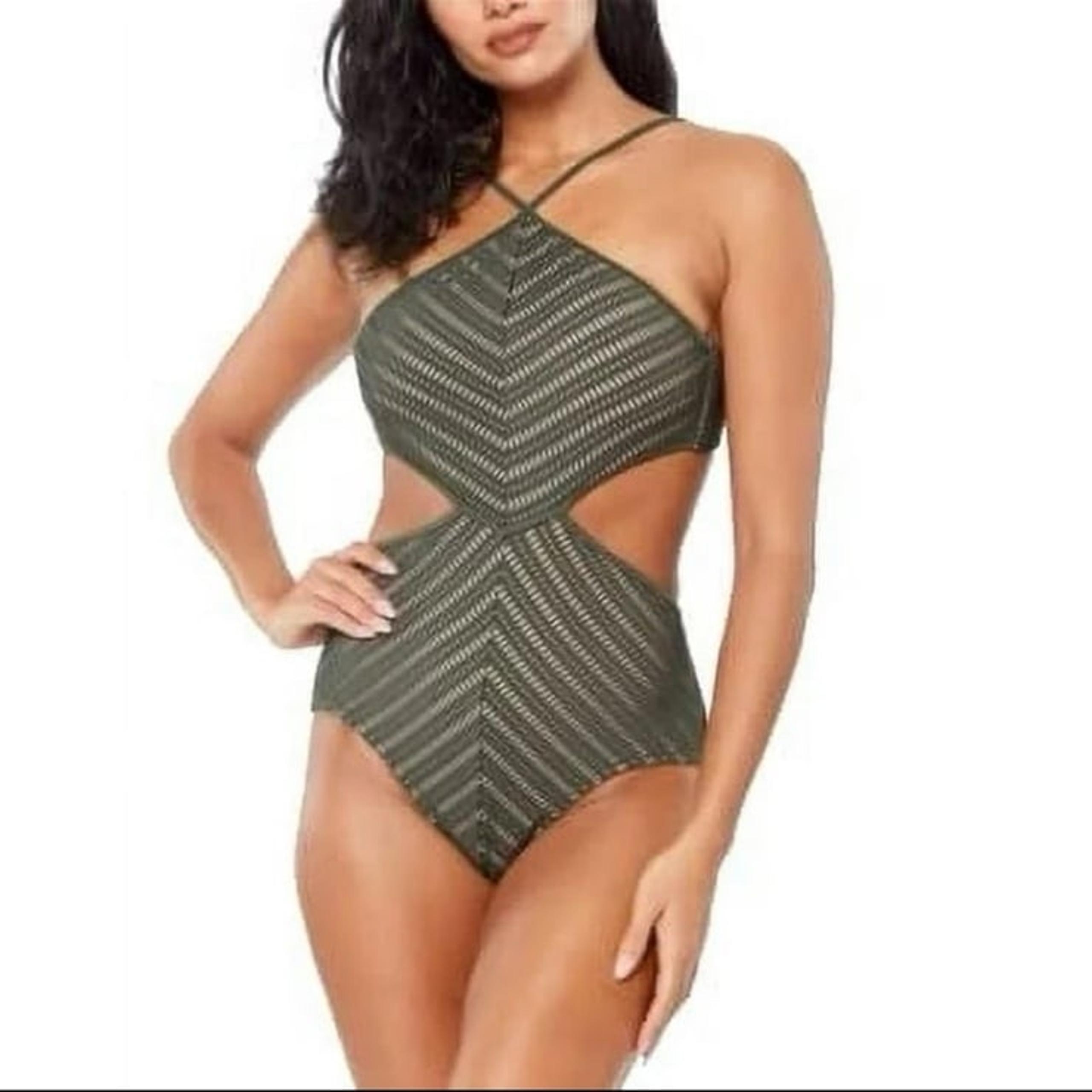 NWT Bar III High-Neck Crochet Monokini Swimsuit