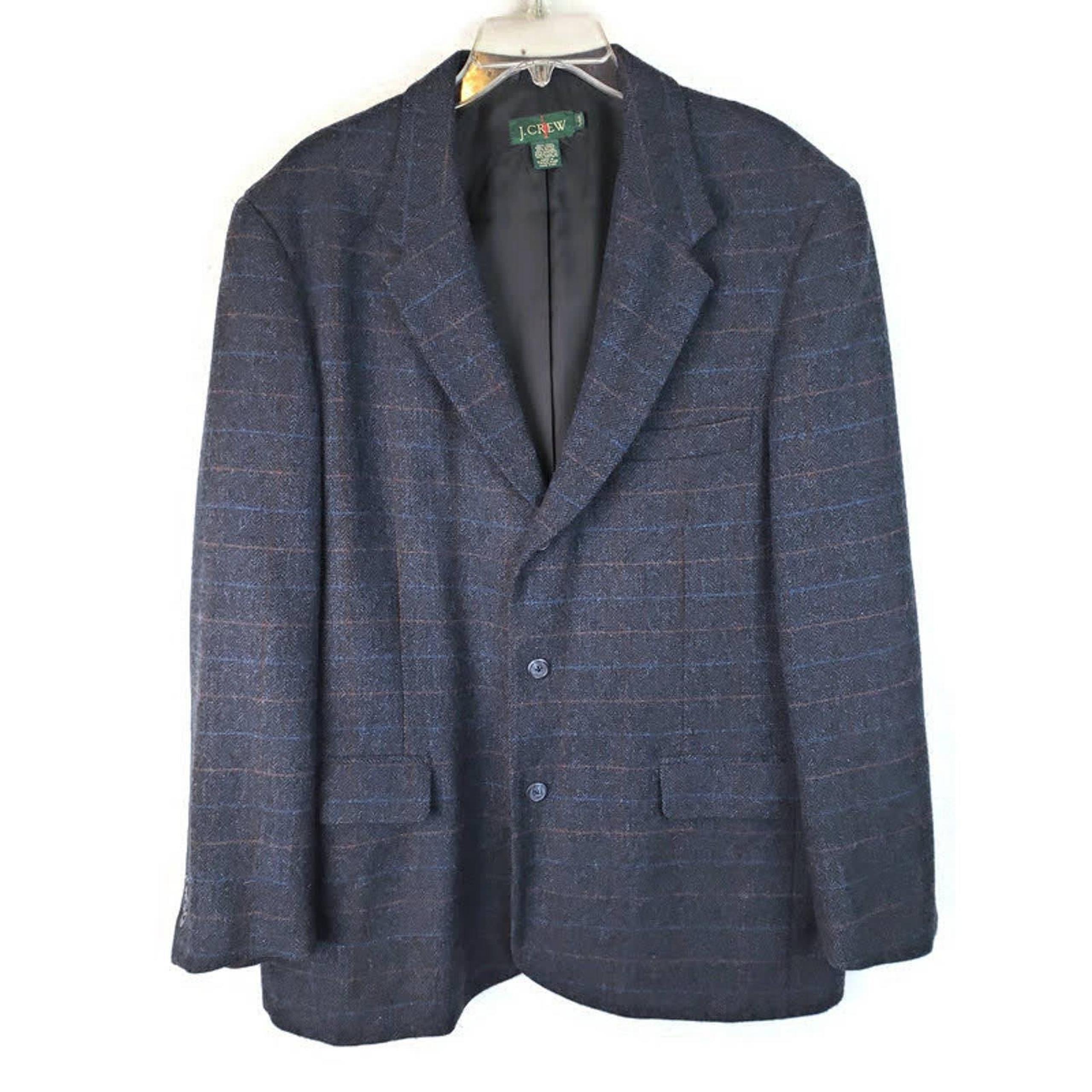 J Crew Factory Plaid Wool Blazer Size 44R
