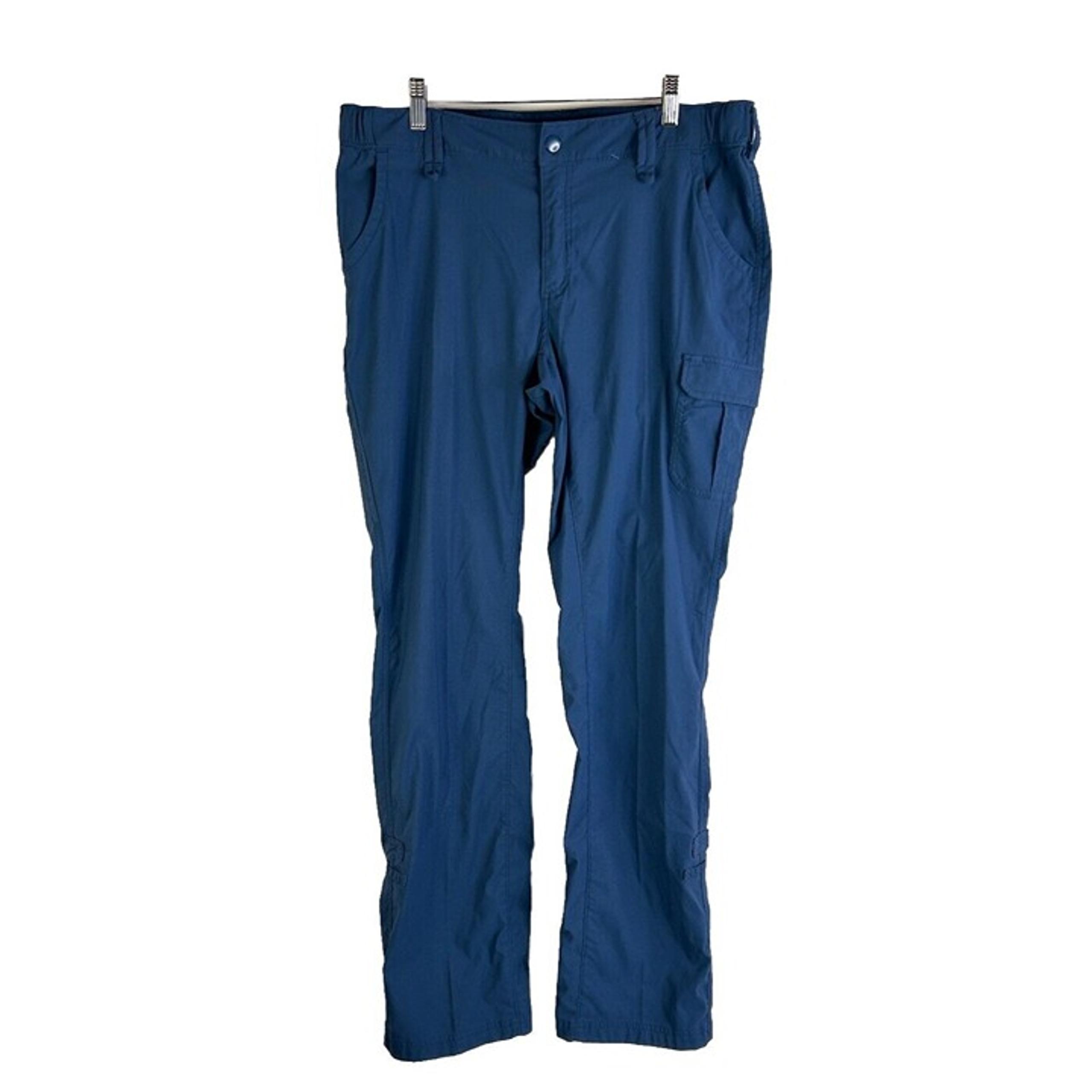 Duluth Trading Co Womens 14x35 Nylon Convertible Hiking Trail Cargo Pants Blue
