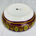 222 Fifth PTS KASHMIR PURPLE Green Teal Floral Paisleys Porcelain Serving Bowl