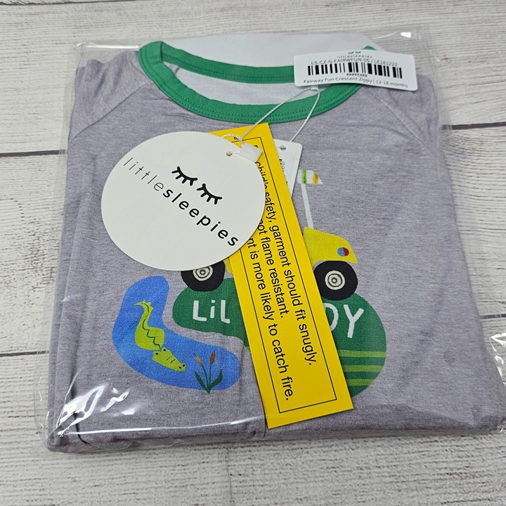 NIB Little Sleepies Fairway Fun Crescent Zippy Size 12-18 months