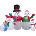 Home Accents Holiday 6.5 LED Snowman Family Scene Christmas Inflatable