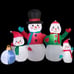 Home Accents Holiday 6.5 LED Snowman Family Scene Christmas Inflatable