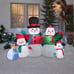 Home Accents Holiday 6.5 LED Snowman Family Scene Christmas Inflatable