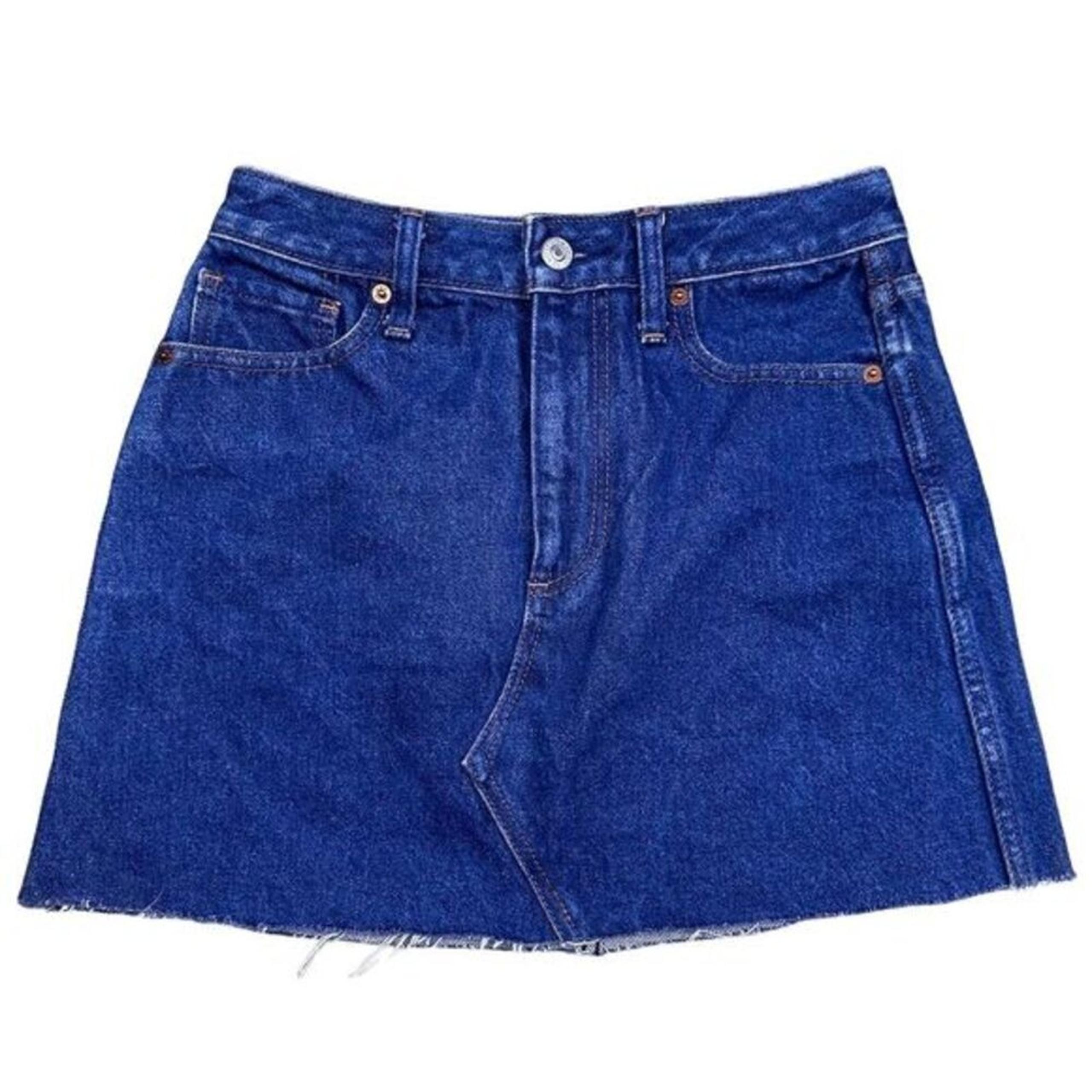 Abercrombie & Fitch Women's Zoe Natural Rise Vintage A-Line Denim Skirt Size 25