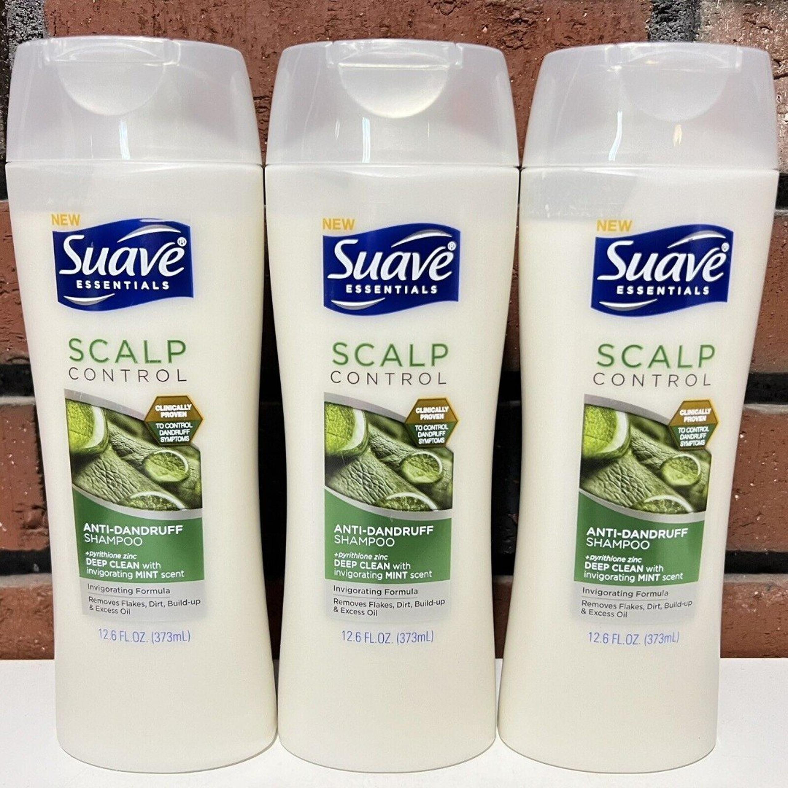 3 Essentials Scalp Control Anti-Dandruff Shampoo Mint Scent 12.6oz *9/24 - Suave
