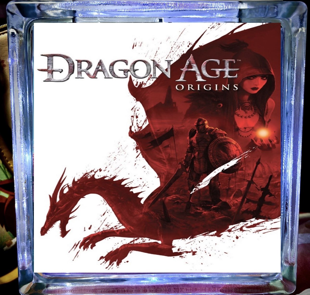 Dragon Age 7x7 Glass light display