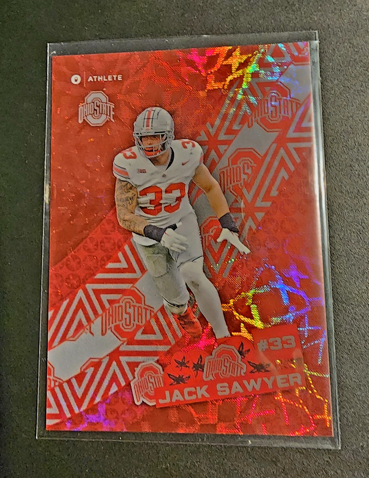 Jack Sawyer 2024 Onit Athlete Ohio State Buckeyes Sticker Holo #ST-3