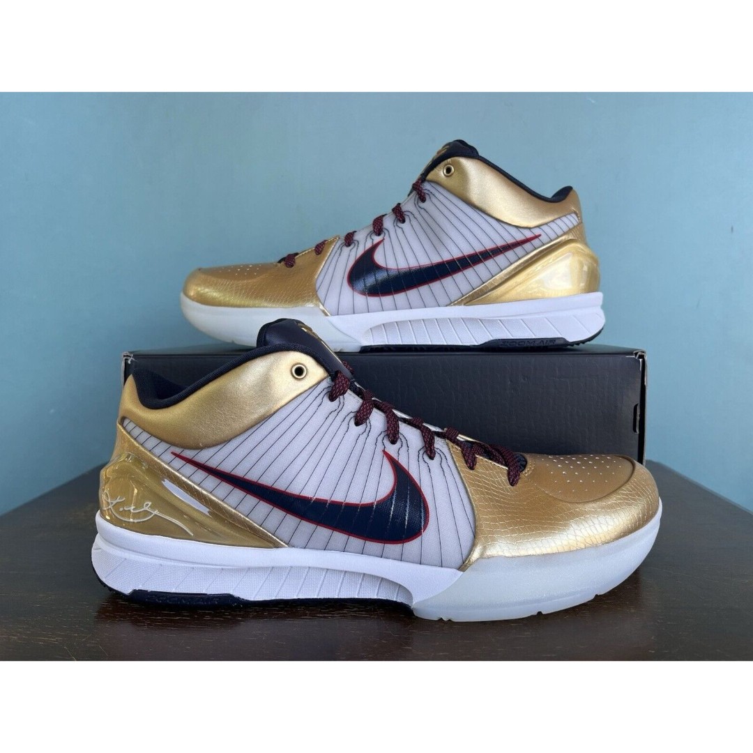 Nike Kobe 4 Protro 2024 Gold Medal Basketball Shoes Men's Size 8.5 FQ3554-100