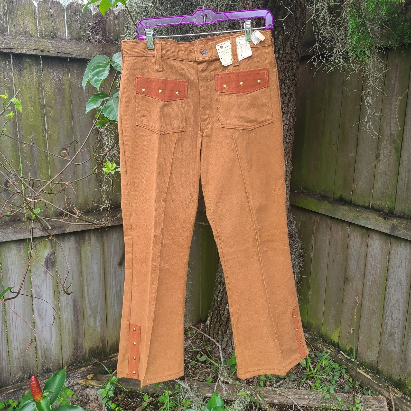 Rare two toned western flare pants