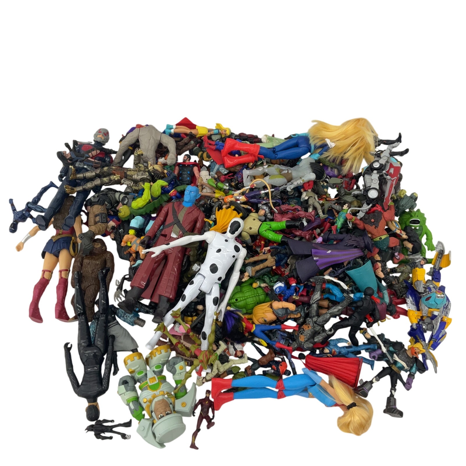 Random Mixed Loose Action Figures Toys LOT 21 lbs Preowned DC Marvel & Others