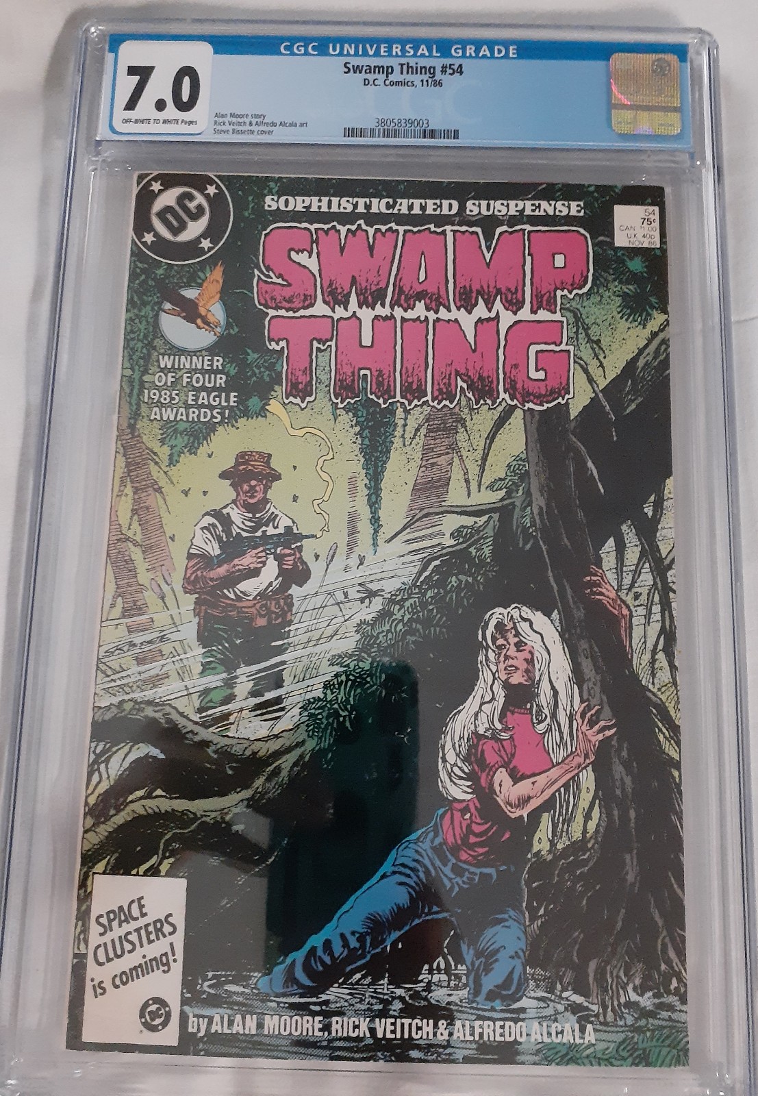 Swamp Thing # 54 (Nov 1986) 7.0 cgc universal grade