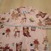 Nick & Nora Pink Sock Monkey Print Button Up Long Sleeve Pajama Shirt Size XL
