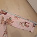 Nick & Nora Pink Sock Monkey Print Button Up Long Sleeve Pajama Shirt Size XL