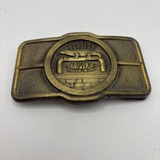 Vintage Brass belt buckle lizard design