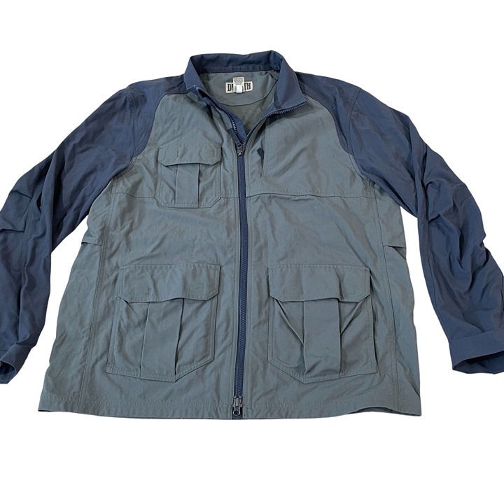 Duluth Trading Dry on the Fly Cargo Jacket Men's Size XL Gray Green Nylon