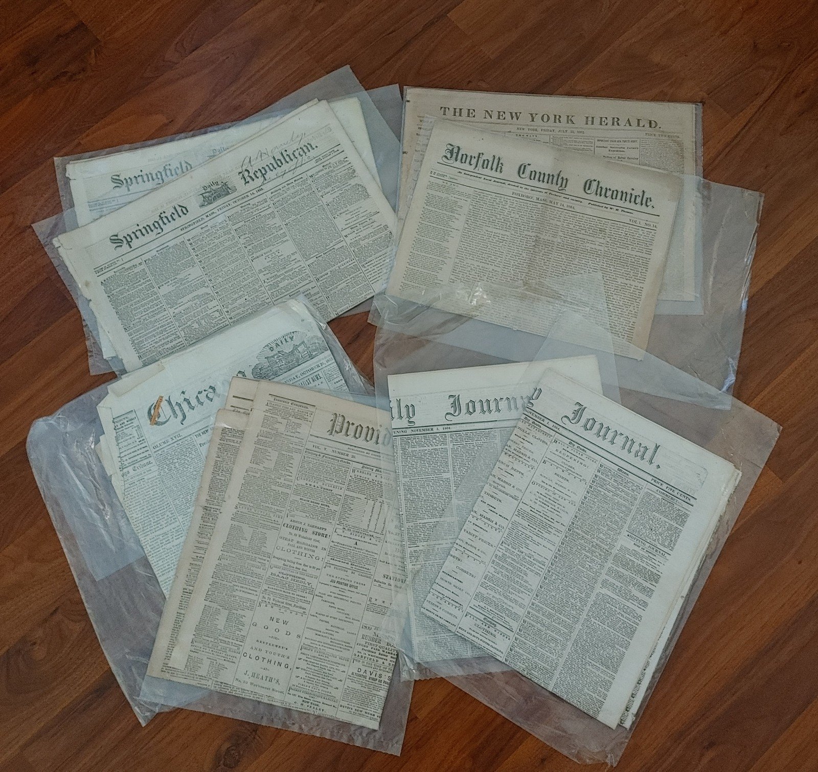 Vintage Civil War Newspaper Bundle