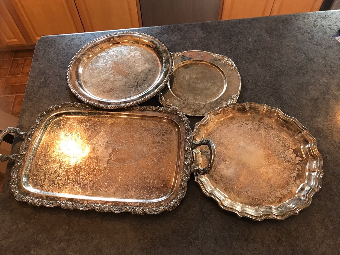 4 Silver platters