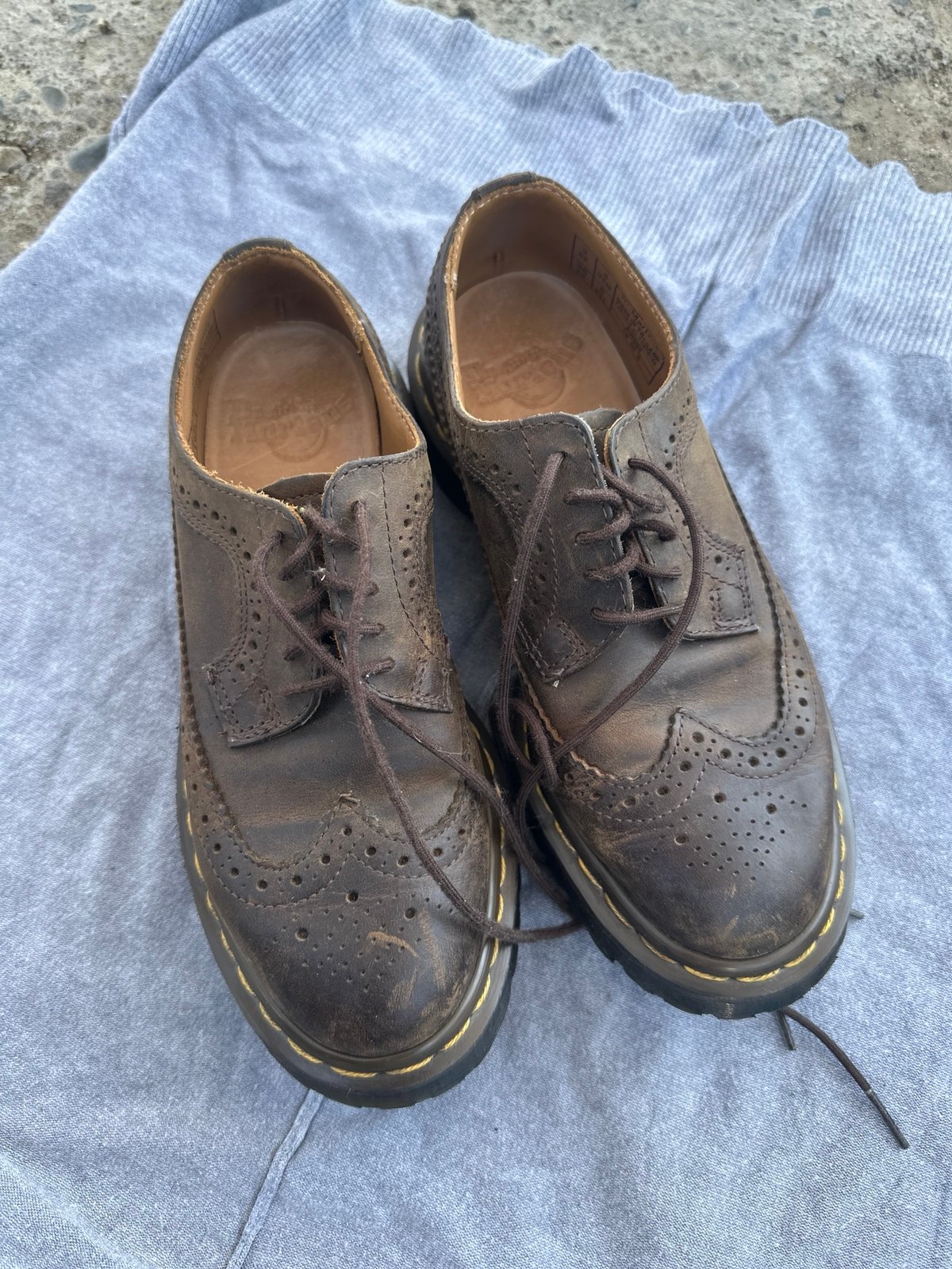 Vintage Dr. Martens Oxford Wingtips Brown 3989 Size 4 M