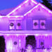 8 Tubes of LED Solar Meteor String Light PURPLE NEW(outdoor indoor garden lights