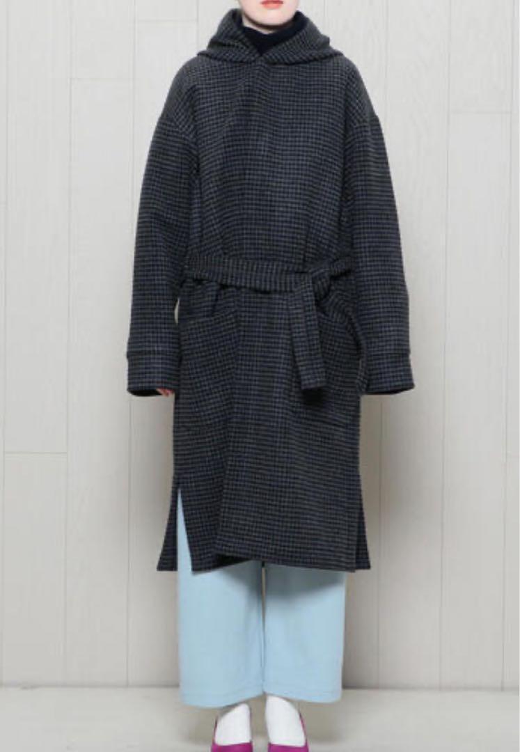 ATON AIR DOUBLE MELTON PATCH POCKET ROBE