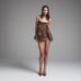 Skims x Dolce & Gabbana Romance Mini dress- leopard- 3x