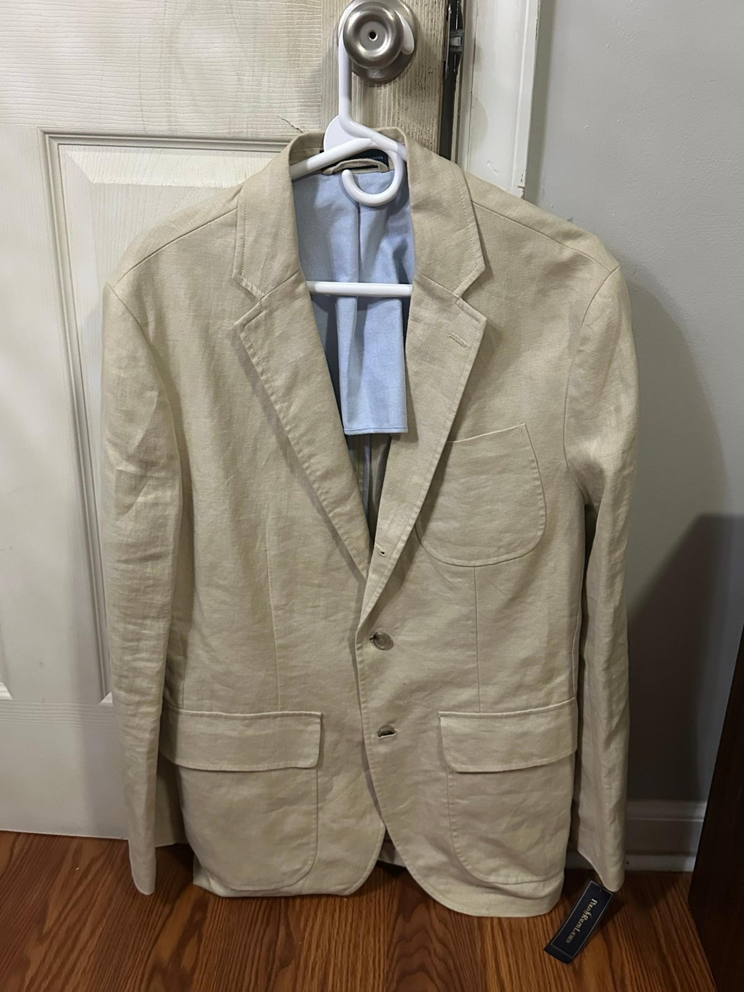 Polo Ralph Lauren Mens Single Vent Notch Collar Three-Button Blazer 40R