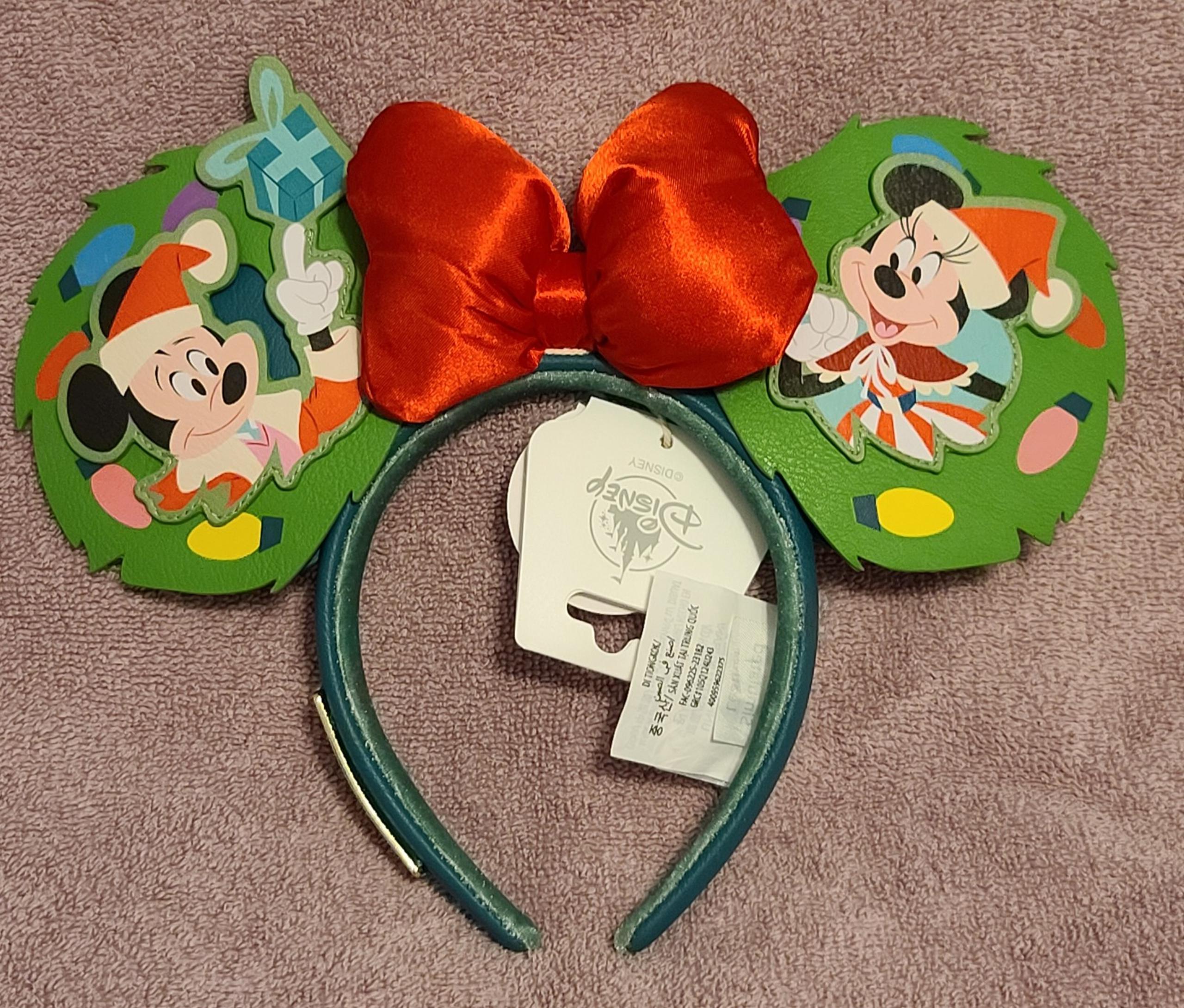 Disney Parks Loungefly Christmas Mickey & Minnie Ears - Glow in the Dark