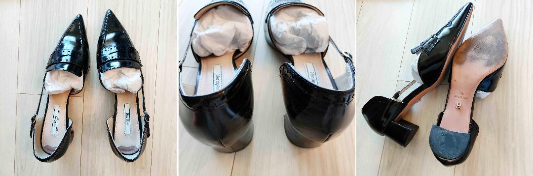 靴 Her lip to Medallion Heel Loafer 38 Her lip to MMedallion Heel Loafer black 38 Loafers