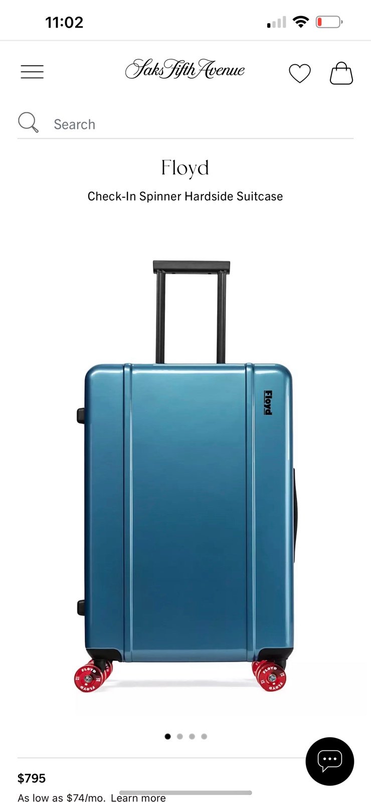 Floyd check in spinner hardside suitcase