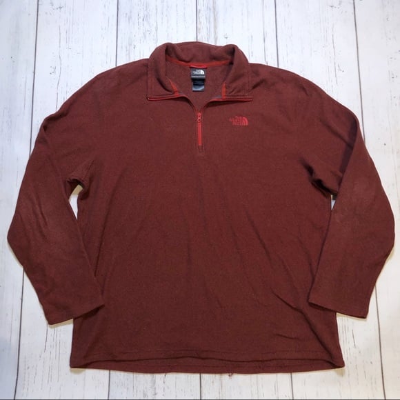 The North Face maroon long sleeve fleece lightweight sweater top XL