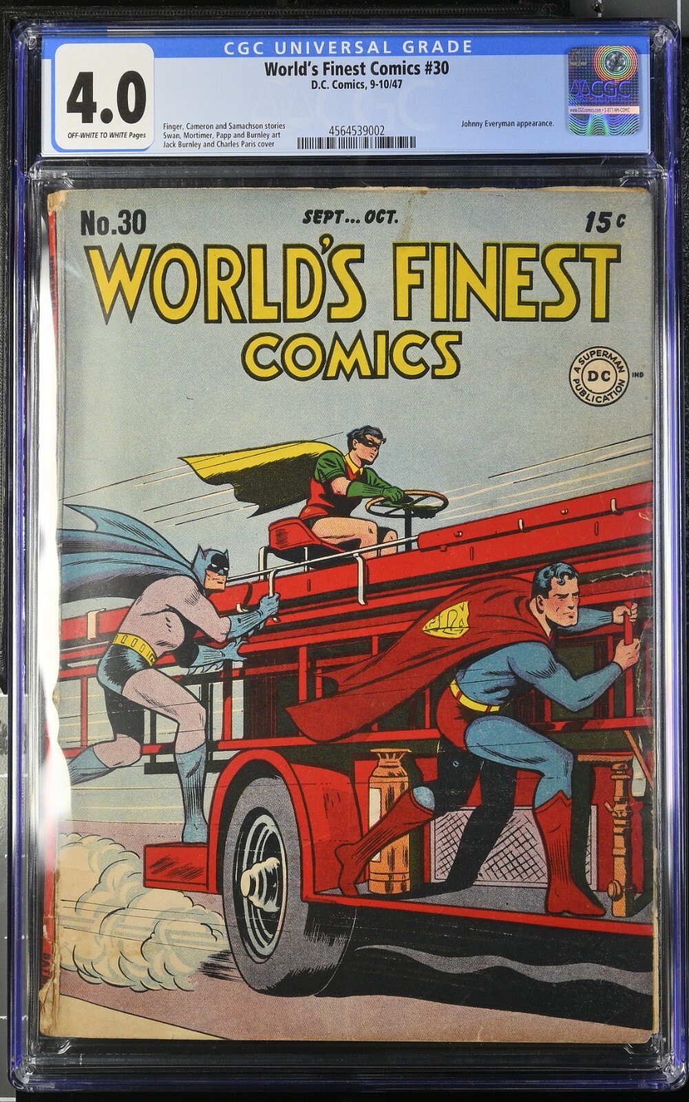 World's Finest Comics #30 (Sep-Oct, 1947 D.C. Comics) CGC 4.0 VG | 4564539002