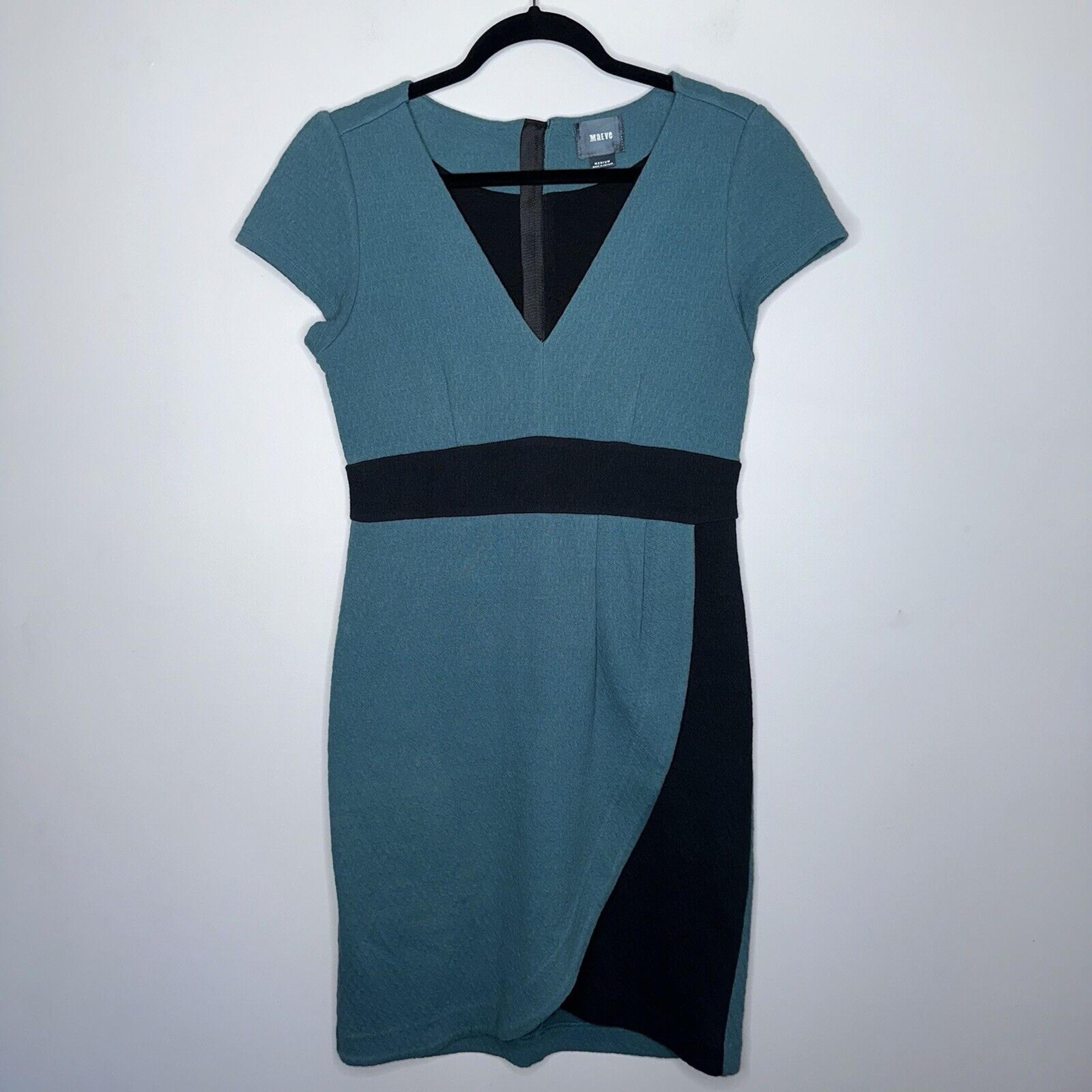 Anthropologie Maeve Women’s Split Shade Tulip Hem Dress Blue Size Medium