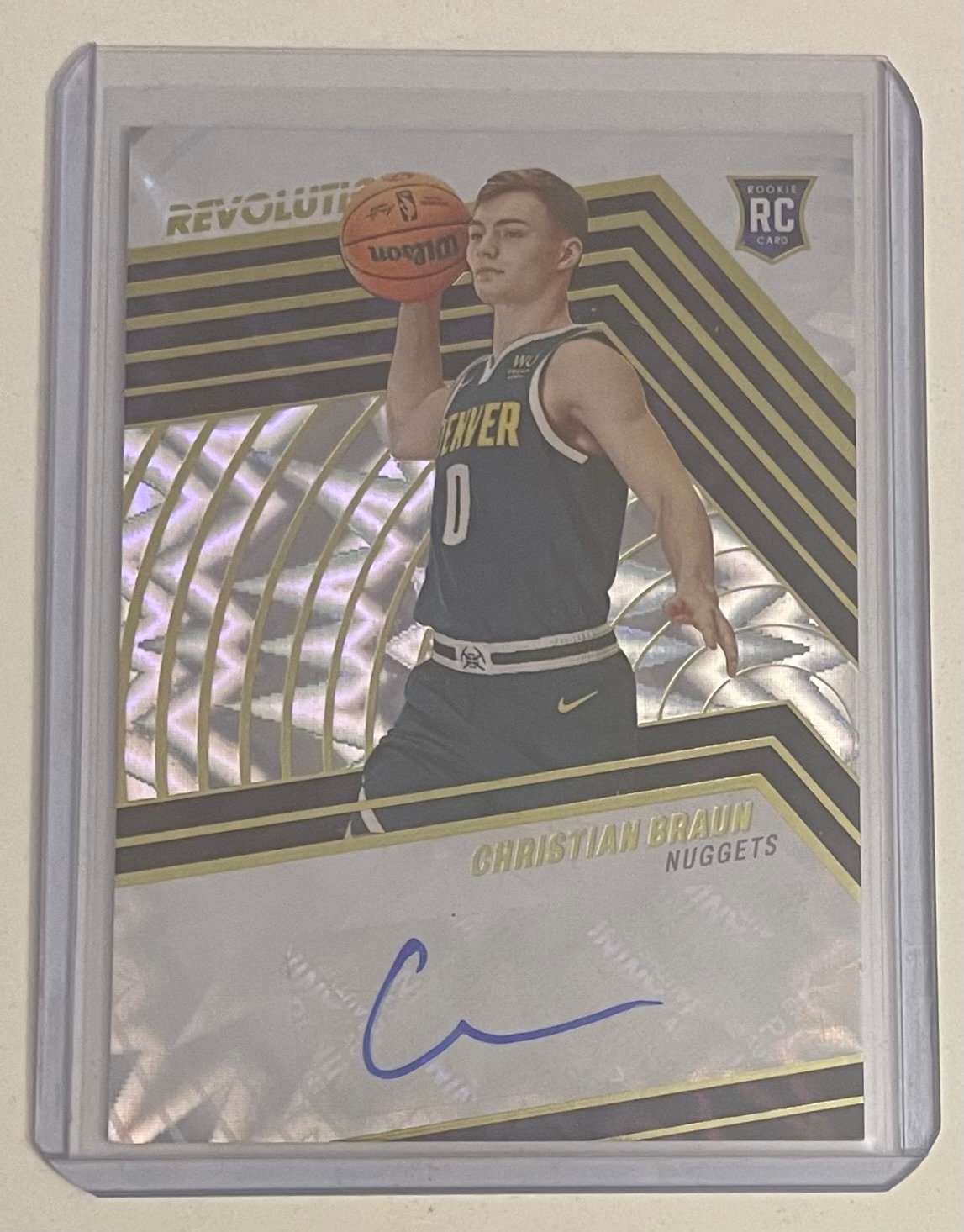 2022/23 Panini Revolution Basketball Christian Braun RC Fractal Auto /100