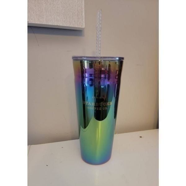 Starbucks China Oil Slick 2020 Glass Tumbler